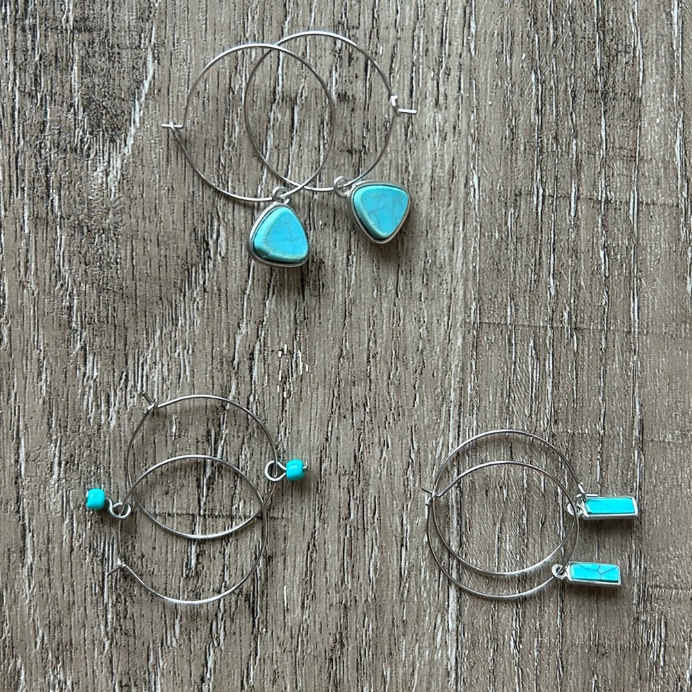 Beaded Hoop Set